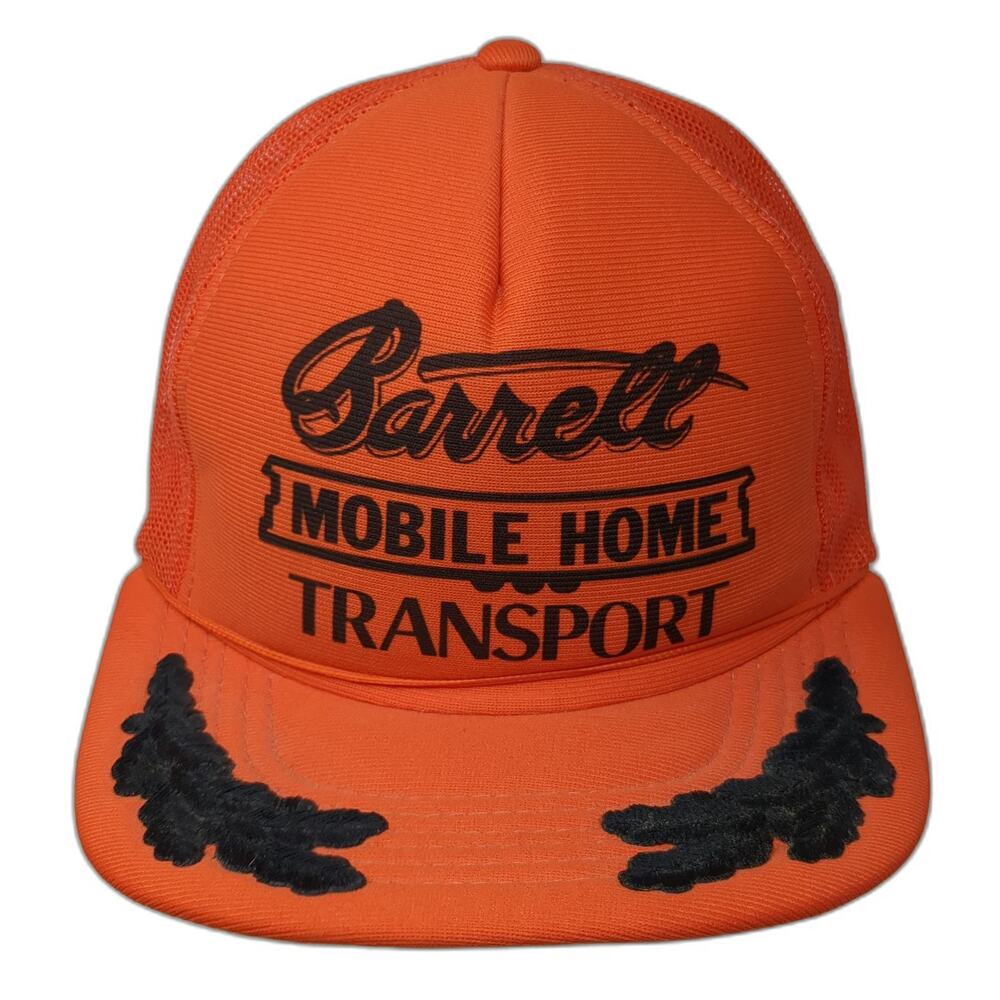 Youngan Trucker Hat Orange One Size Barrett Mobile Home Transport Scrambled Eggs